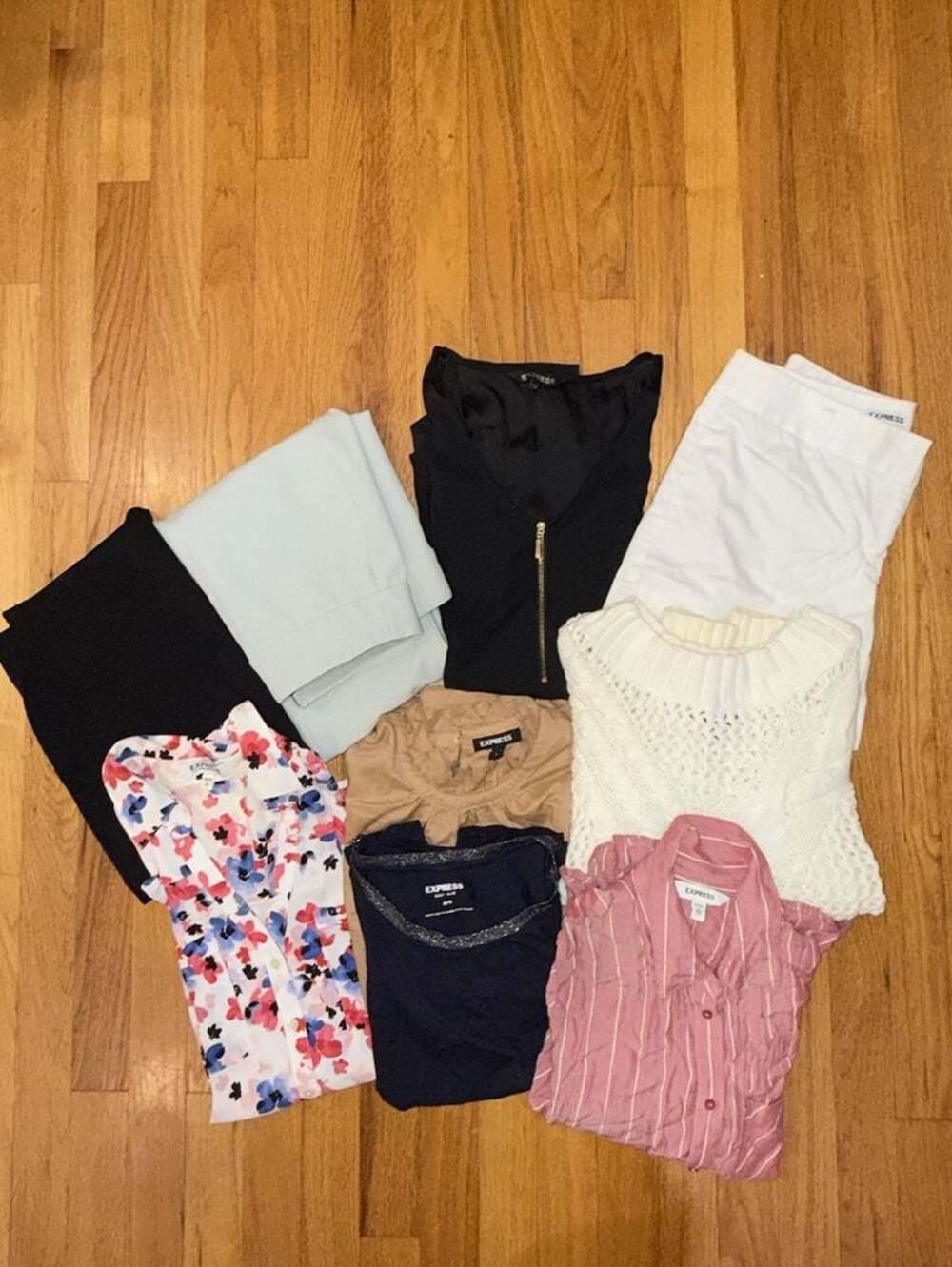 Express Women's Clothing Bundle Lot of 9 Mixed Tops and Bottoms XS/S